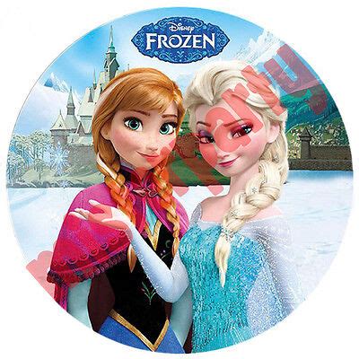 Cialda Ostia Per Torte Frozen Elsa Anna M Tonda E Personalizzabile Anche A Ebay