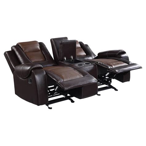 Lexicon Briscoe Center Console Double Glider Reclining Loveseat In 2