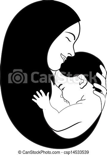 Vectors Of Mother And Child Mother Embracing The Newborn Baby