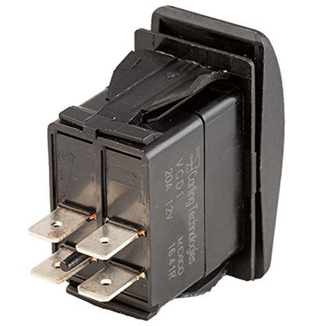 Contura Ii Soft Black 12 Volt 20 Amp Off On Momentary Rocker Switch For