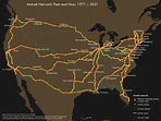 Amtrak Network Then and Now: 1971 - 2021 | Bureau of Transportation ...