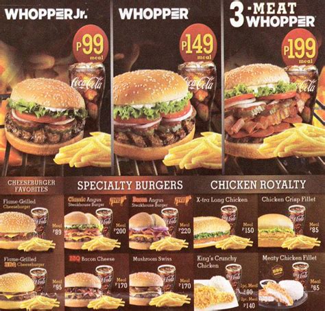 Check ✅latest burger king price list updated in 2021. Burger King Menu, Menu for Burger King, Fairview, Quezon ...
