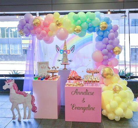 Cute Unicorn Set Up For Anneliese And Evangelines Birthday🦄🦄🦄 Event