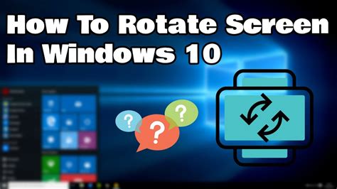 How To Rotate Screen In Windows 10 Youtube