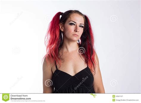 Punk Girl With Red Hair Stock Image Image Of Girl Punk 43521127