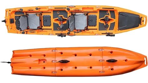 14ft 3 Section Plastic Sea Kayak Fishing Pesca Con Pedal Kayaks Sport