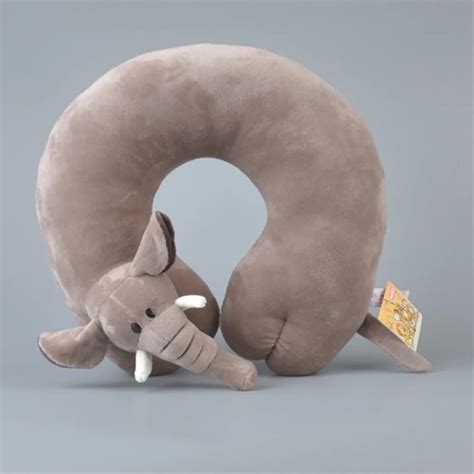 Forest Elephant U Shaped Pillow Neck Support For Car Airplane Plush Travel Pillow Free Shipping