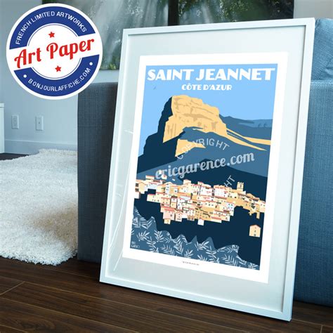 Poster 50x70 By Eric Garence Saint Jeannet Baou French Riviera