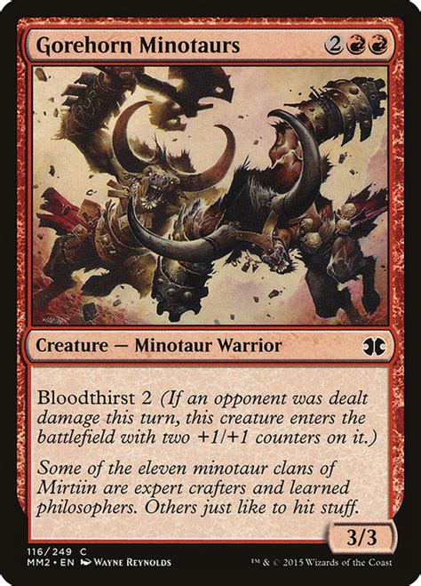 Gorehorn Minotaurs Magic The Gathering Mtg Cards