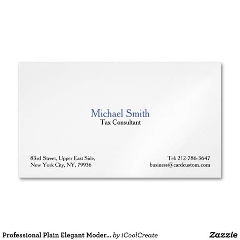 Professional Plain Elegant Modern Magnetic Card | Zazzle.com | Magnetic business cards, Magnetic ...