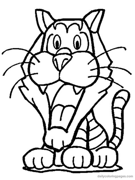 Cartoon Tiger Coloring Pages Cartoon Coloring Pages