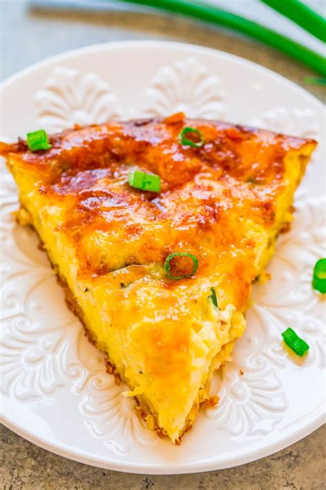 Cheesy Hash Brown Crust Quiche Averie Cooks