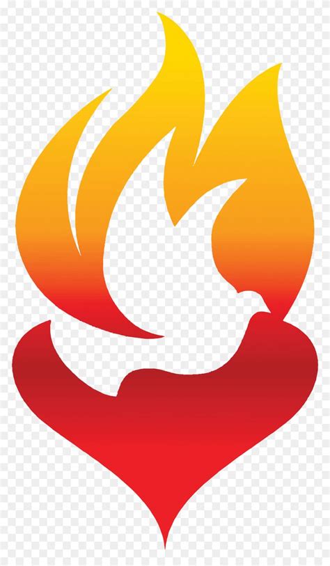 Logo Thumbnail Heart And Holy Spirit Symbol Fire Flame Hd Png