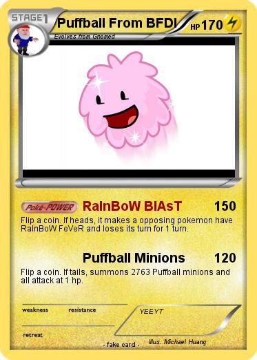 Pokémon Puffball From Bfdi Rainbow Blast My Pokemon Card