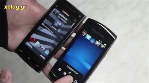 Nokia X6 Vs Sony Ericsson Vivaz Xblog Gr YouTube