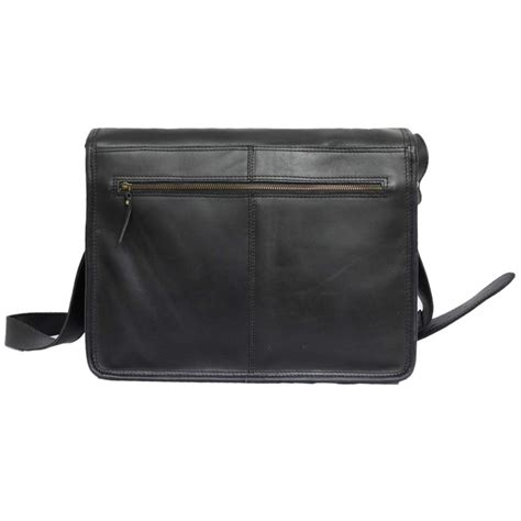 Brandslock Unisex Genuine Leather Laptop Messenger Shoulder Bag Multi Functional Style