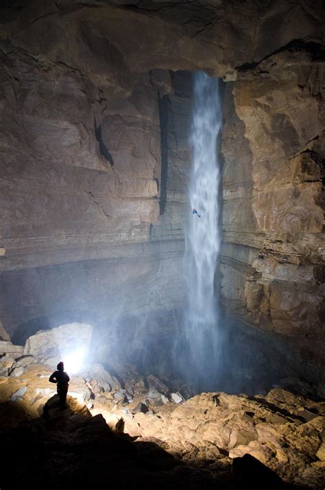 247 Foot Free Fall In A Massive Underground Waterfall Oc 1325x2000