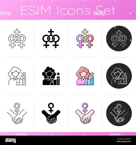Equal Education Opportunities Icons Set Stock Vector Image And Art Alamy