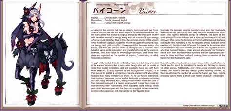 Bicorn Monster Girl Encyclopedia Drawn By Kenkou Cross Danbooru