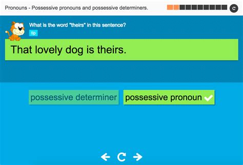 We'd love to hear from you. Possessive pronouns and possessive determiners - Interactive Activity - KS3 Spag | Teaching ...