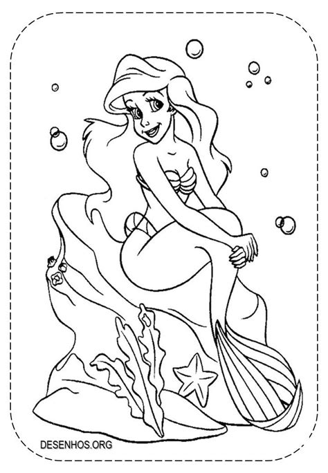 Desenhos Da Ariel Para Colorir E Imprimir Mermaid Coloring Pages Mermaid Coloring Ariel