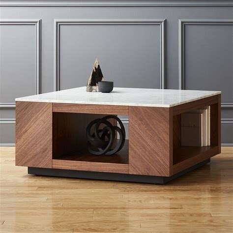 Suspend Ii Marble And Wood Coffee Table Reviews Cb2 Coffee Table