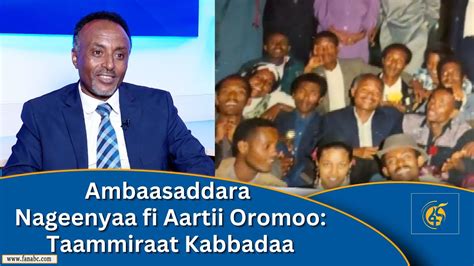 Ambaasaddara Nageenyaa Fi Aartii Oromoo Taammiraat Kabbadaa Youtube