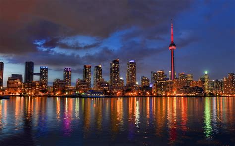 Toronto Skyline At Sunset Wallpapers Wallpaper Cave