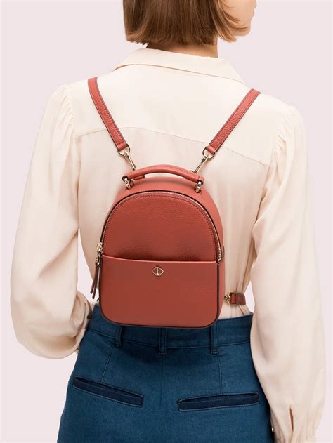 Kate Spade Leather Polly Mini Convertible Backpack In Red Lyst