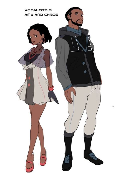 Black Anime Girl Characters Design