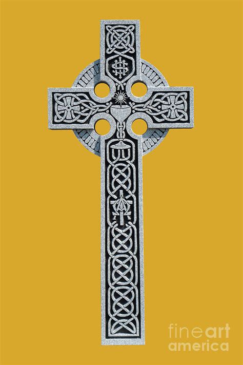 The celtic cross is a symbol that combines a cross with a ring surrounding the intersection. An Ornate Granite Celtic Cross From The Grave Of A Roman ...
