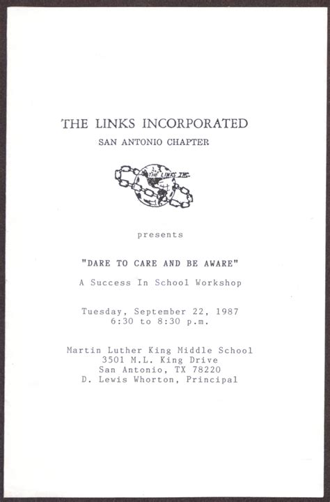 Links Chapter Documentation Program For Dare To Care