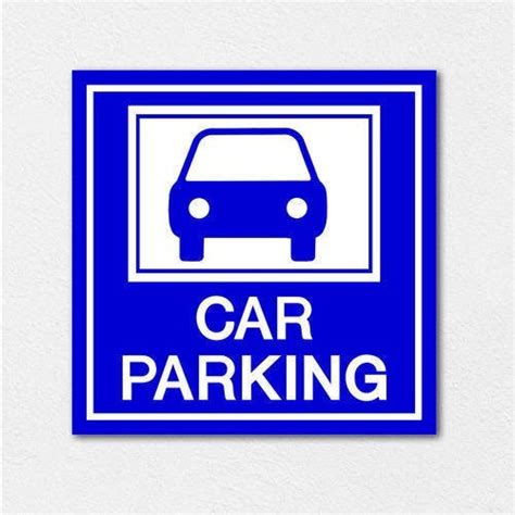 Square Blue And White Acp Car Parking Sign Board For Outdoor At Rs 150