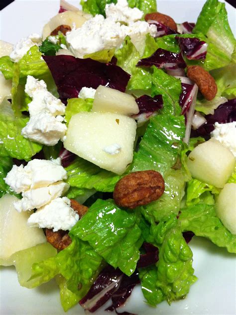 Pretty Pear Salad With Goat Cheese And Cinnamon Pecans A Food Lovers