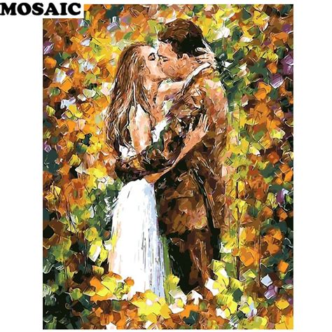 Lovers Picture Sweet Kiss Couples Diamond Painting Picture Of