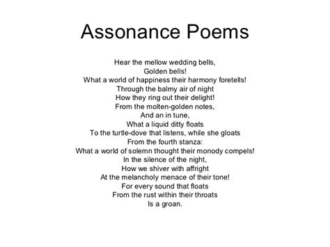 Assonance Examples Poetry