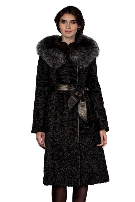 Black Persian Lamb Fur Coat Juliet Skandinavik Fur