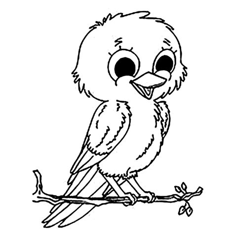 Birds For Kids Birds Coloring Page With Few Details For Kids From