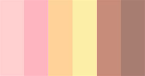 Pink Yellow Brown Pastels Color Scheme Brown