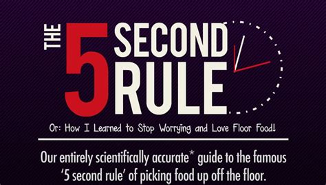 the 5 second food rule really works infographic