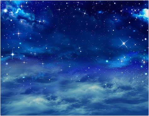 7x5ft Blue Space Starry Night Sky Stars Sparkles Universe