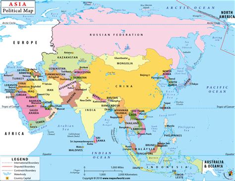 Asia Political Map Political Map Of Asia With Countries And Capitals Images