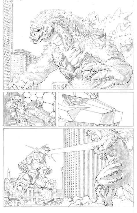 Godzilla Vs Gigan Coloring Pages Sketch Coloring Page