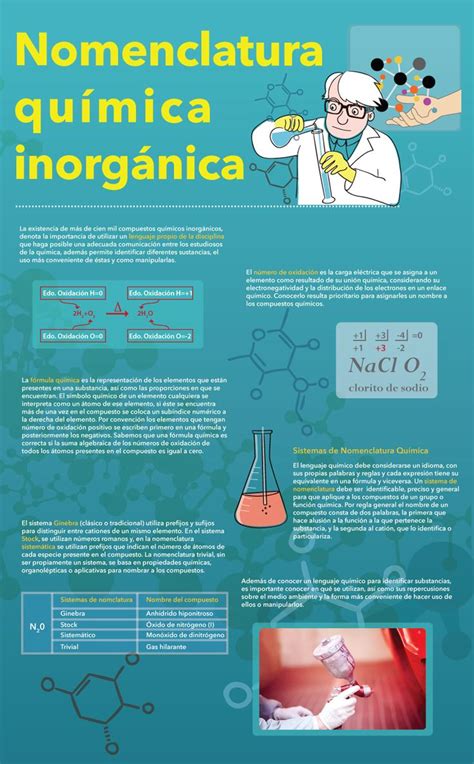 Nomenclatura Química Inorgánica Infografía Ciencia Science