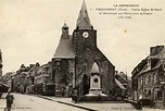 Tinchebray - Vieille église - Carte postale ancienne et vue d'Hier et ...
