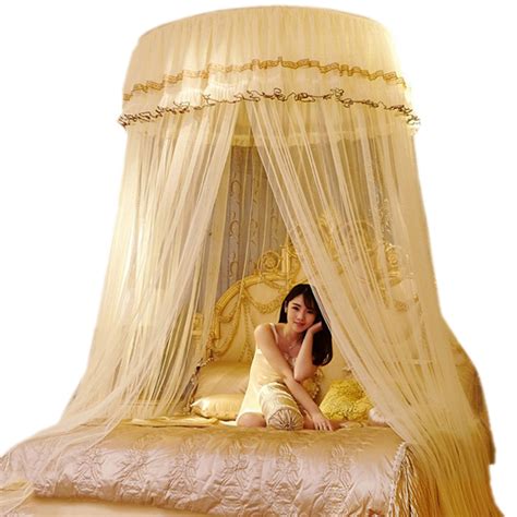 Mosquito Net Bed Canopy Hung Dome Princess Moustiquaire Lace Round