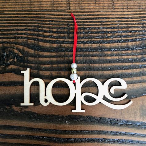 Joy Faith Hope Peace Love Christmas Ornament Wood Ornament Etsy