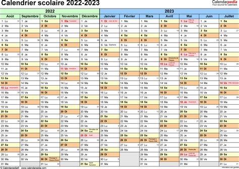 Calendrier Scolaire 2022 2023 Excel Word Et Pdf Calendarpedia Vrogue