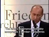 Putin's landmark speech at the Munich Security Conference (1/4) - YouTube