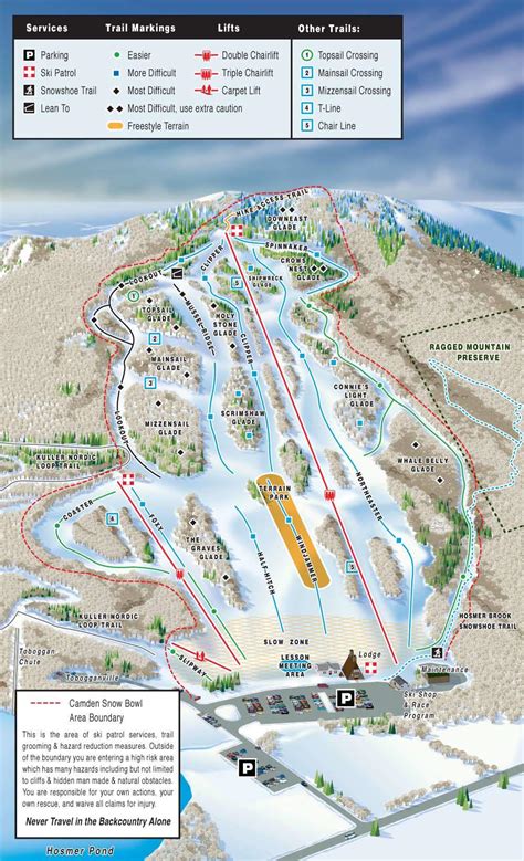 Camden Snow Bowl Trail Map Onthesnow